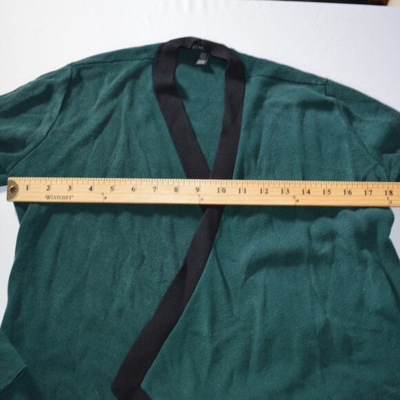 Eileen Fisher Systems open asymmetrical cardigan Women's Size XS in Green - Picture 2 of 6